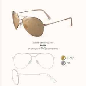 Badgley Mischka Gold Perry Aviator Sunglasses